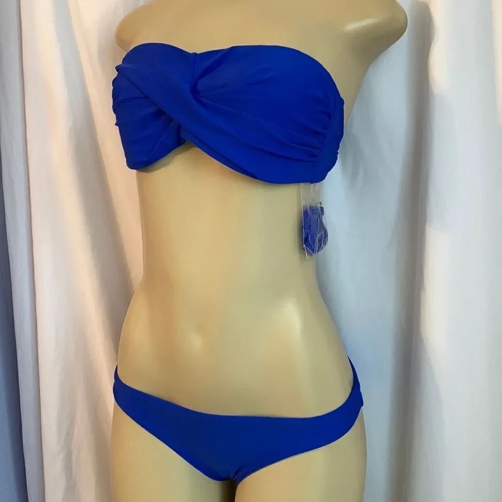 Express Swim Bikini Bandeau ROYAL BLUE Swimsuit Swimwear S/M